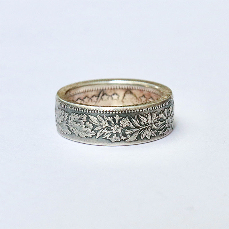 Wholesale Swiss Enamel Coin Reform Edelweiss Copper Rings